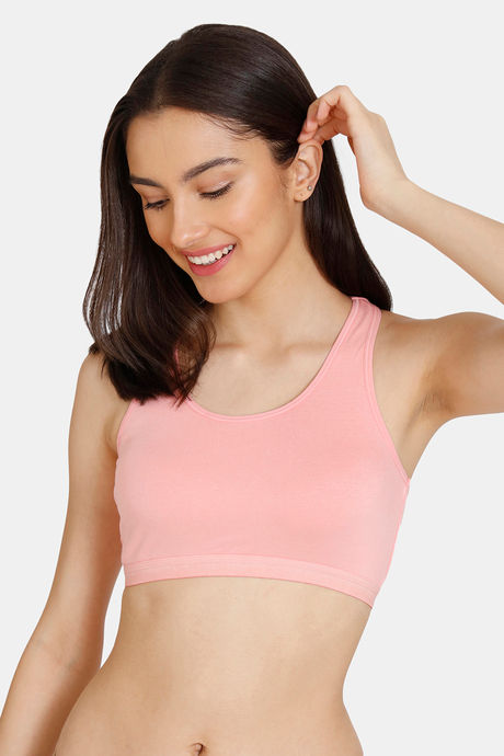 Zivame Girls Double Layered Non Wired Full Coverage Racerback Beginner Sports Bra (Pack of 2) - Multicolor — image 2